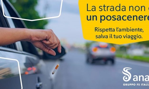 La strada non è un posacenere: rischio incendi, la campagna di Anas