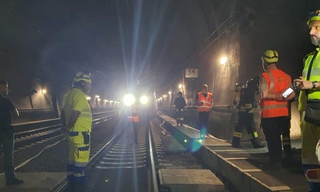 Sulla linea alta velocità Firenze-Bologna, esercitazione ferroviaria di Protezione Civile nella galleria di Vaglia: