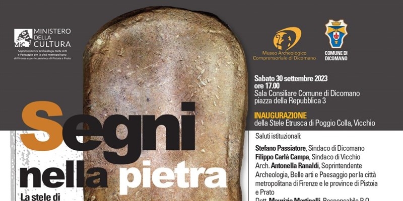 La stele etrusca di Poggio Colla fa ritorno: un gioiello per il Mugello
