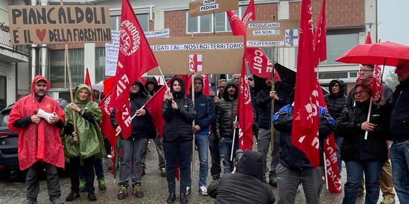 Manifestazione dei dipendenti Fiorentini. Presenti anche i rappresentanti della lista civica Bene Comune