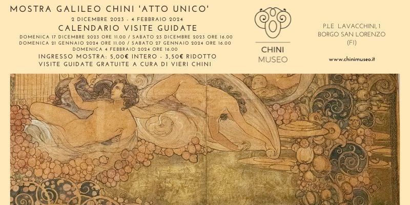 Borgo S. Lorenzo – Mostra Galileo Chini – 5 visite guidate a cura di Vieri Chini