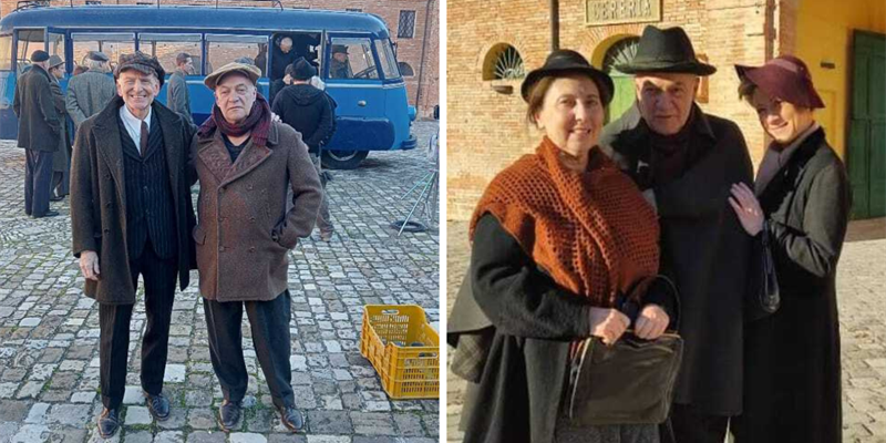 Due mugellani sul set de L’orto americano di Pupi Avati