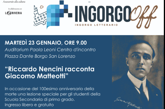 Ingorgo Off – Gennaio inizia con Riccardo Nencini e Valentina Mastroianni