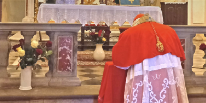 Il Cardinale Ernest Simoni in visita alla chiesa di S. Maria a Fagna