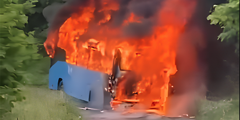 Incendio a un pullman sulla strada tra San Godenzo e Castagno d’Andrea