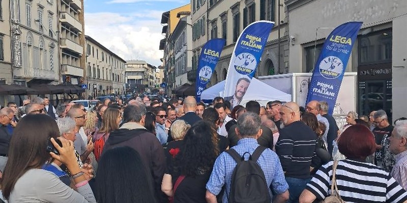 Camilletti, Gaetano e Giannelli (Lega) sostengono il leader del partito Salvini