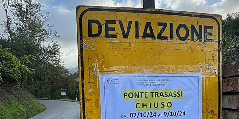 Ponte di Trasassi chiuso 24 ore su 24 per lavori: ecco da quando
