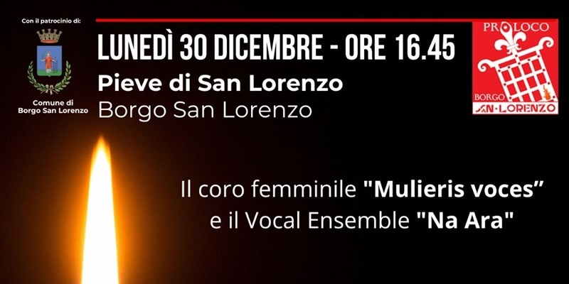 Due concerti in memoria delle vittime civili nella pieve di San Lorenzo previsti per lunedì 30 dicembre 2024