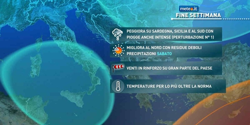 Meteo: febbraio al via con il maltempo: la tendenza dal fine settimana del 31 gennaio 2025