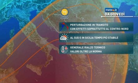 Meteo: una settimana di perturbazioni, ma il clima sarà mite