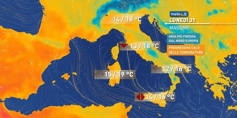 Meteo. Aprile inizia con tempo instabile e fresco
