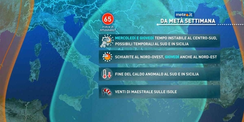 Meteo: dopo i disastri il maltempo si sposta al sud