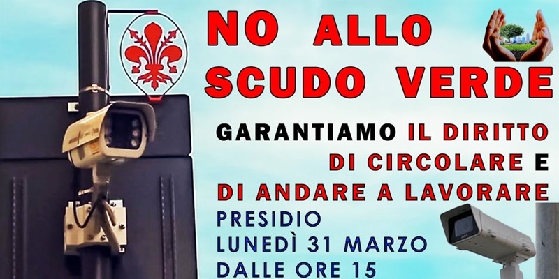 “No allo Scudo Verde”: presidio lunedì 31 marzo davanti a Palazzo Vecchio