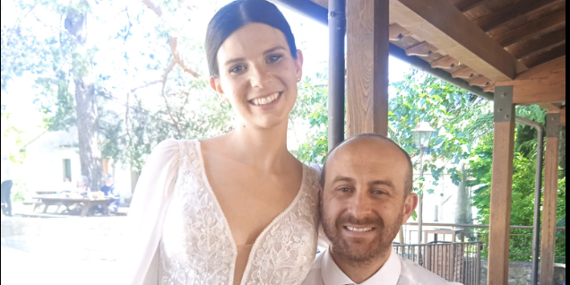 Francesco e Romina sposi nell’Abazzia di Romena