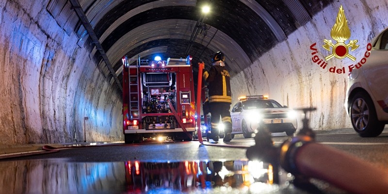 Autostrada A1 Panoramica, riuscita l’esercitazione “Dante” nella galleria Citerna
