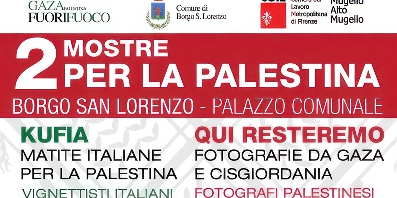Due mostre sulla Palestina a Borgo San Lorenzo. Immagini e fumetti per riflettere sulla resistenza