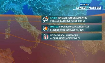 Meteo. Settimana con l’Italia divisa in due fra maltempo e caldo estremo
