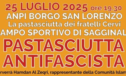 Pastasciutta Antifascista a Sagginale: il 25 luglio una cena per la memoria e la pace