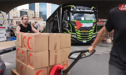 La solidarietà del Mugello per Gaza: Il Tir nero e verde ripreso dal Fatto Quotidiano