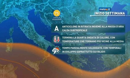 Meteo: in arrivo uno stop al caldo intenso