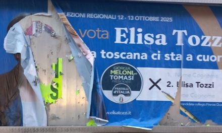 Elisa Tozzi (FDI) denuncia un atto vandalico e richiama al rispetto democratico