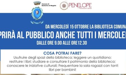 La biblioteca comunale Balducci amplia gli orari di apertura con il supporto dell’associazione Penelope