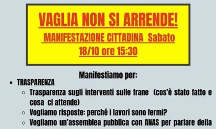 Manifestazione cittadina a Vaglia per trasparenza, sicurezza e prevenzione