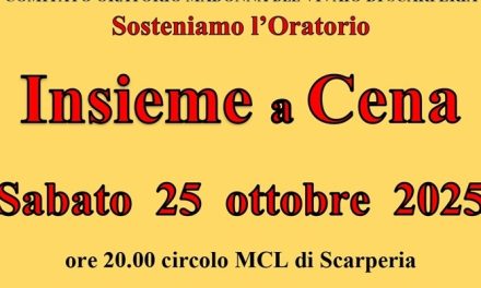 Scarperia, cena di raccolta fondi per l’oratorio Madonna del Vivaio