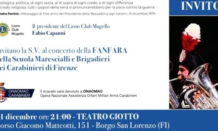 Lions Club Mugello. Grande concerto con la fanfara dei Carabinieri al teatro Giotto